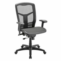 OfficeSource CoolMesh Collection Synchro, High Back Mesh Chair With Seat Slider, Upholstered Seat And Black Frame -COE DISTRIBUTING Shop per 7701asnsmbk 01 19546.1641826382
