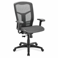 OfficeSource | CoolMesh | Swivel Tilt, High Back Chair With Black Frame - Mesh