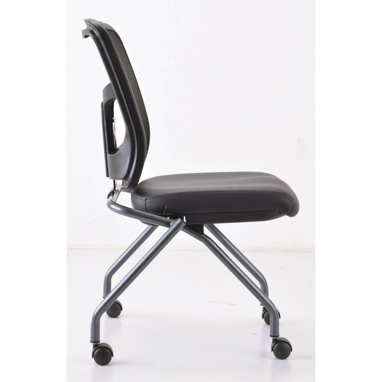 OfficeSource CoolMesh Collection Armless Nesting Chair With Titanium Gray Frame 6 OfficeSource CoolMesh Collection Armless Nesting Chair With Titanium Gray Frame - Image 4