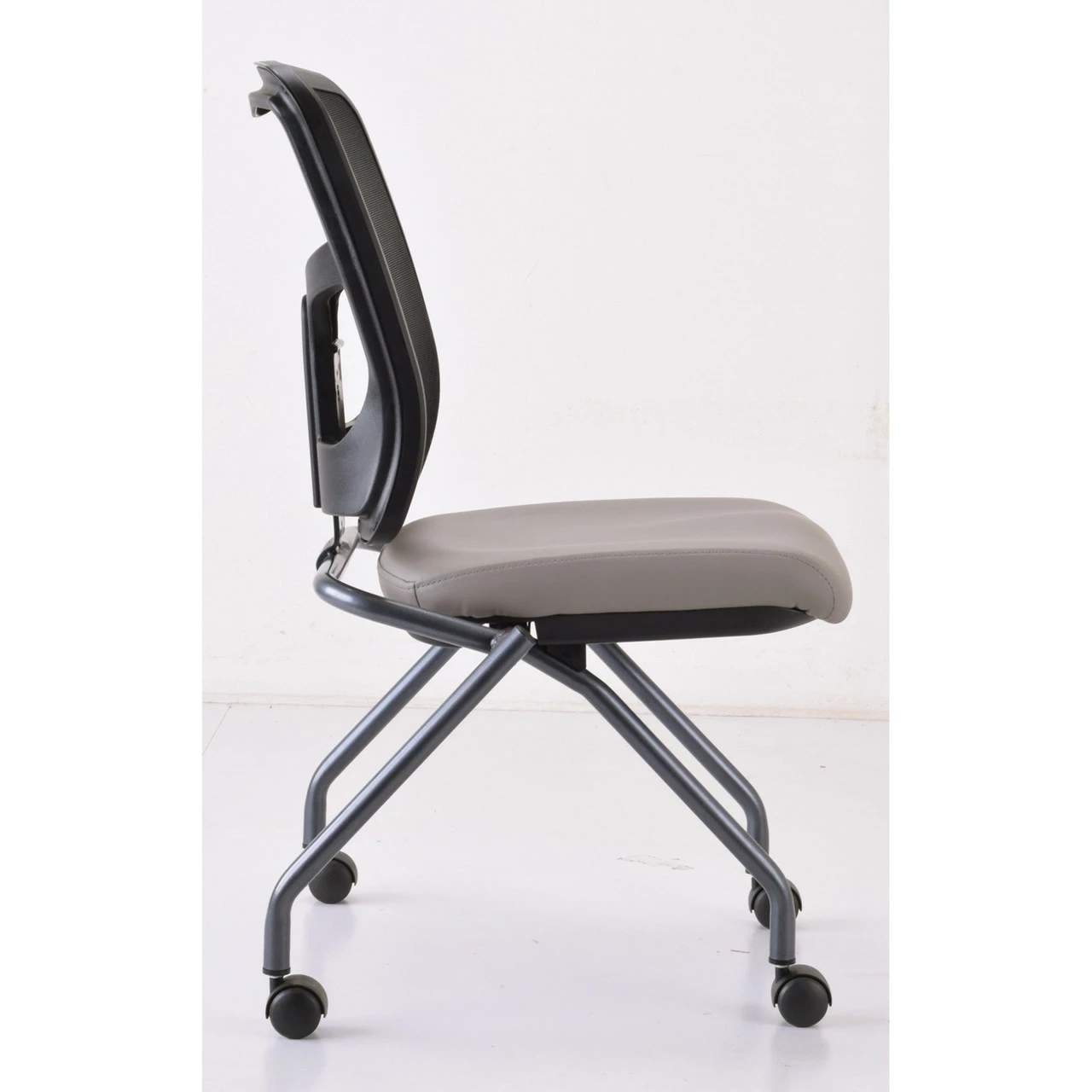 OfficeSource CoolMesh Collection Armless Nesting Chair With Titanium Gray Frame 5 OfficeSource CoolMesh Collection Armless Nesting Chair With Titanium Gray Frame - Image 3