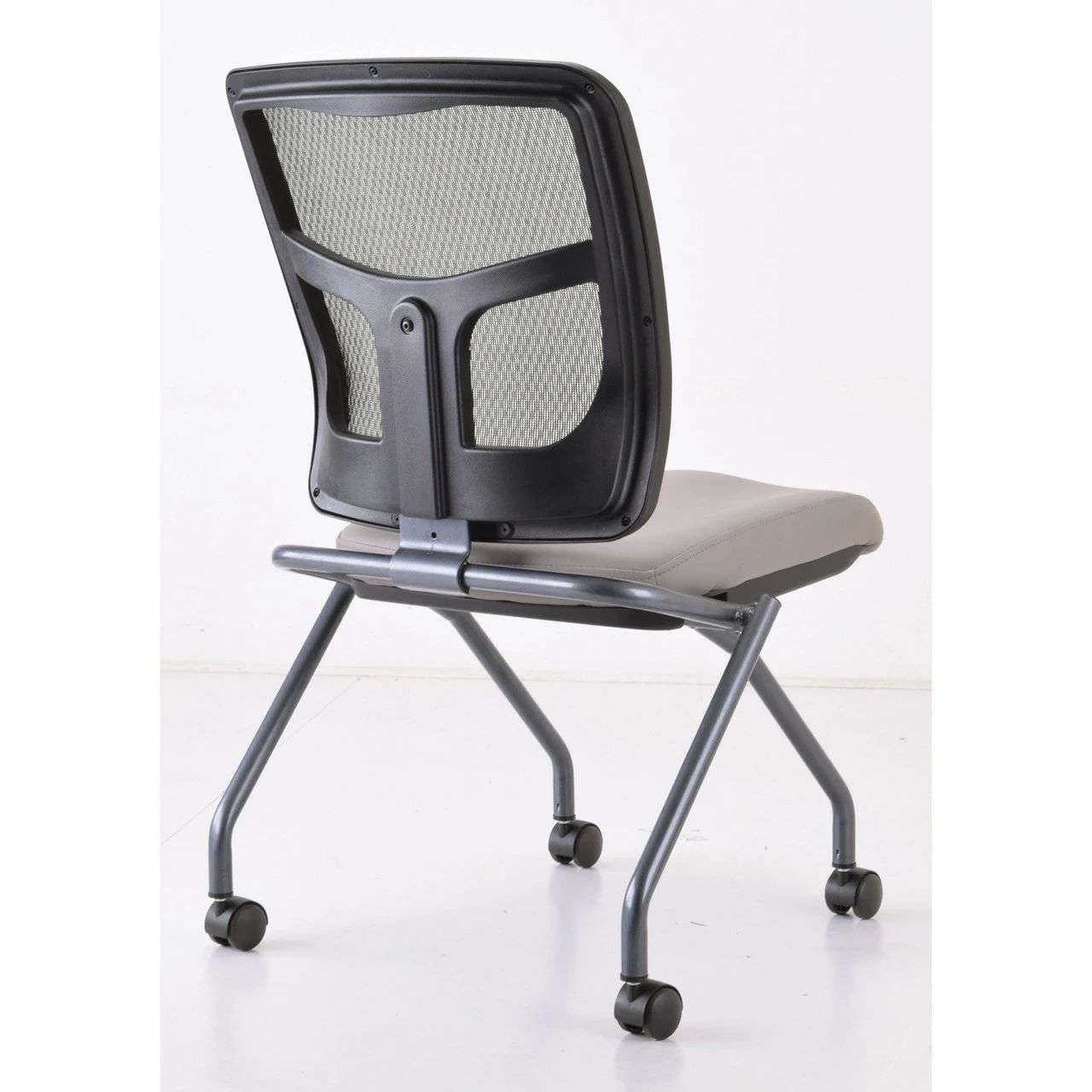 OfficeSource CoolMesh Collection Armless Nesting Chair With Titanium Gray Frame 7 OfficeSource CoolMesh Collection Armless Nesting Chair With Titanium Gray Frame - Image 5
