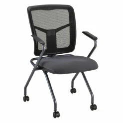 OfficeSource | CoolMesh Collection | Nesting Chair With Titanium Gray Frame -COE DISTRIBUTING Shop per 7794tnsfgr 01 67359.1704390686