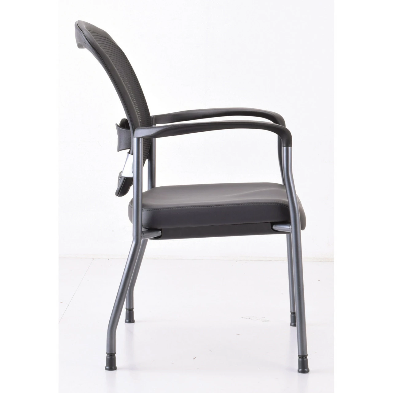 OfficeSource | CoolMesh | Mesh Back Guest Chair With Arms And Titanium Gray Frame - Antimicrobial 4 OfficeSource | CoolMesh | Mesh Back Guest Chair With Arms And Titanium Gray Frame - Antimicrobial - Image 2
