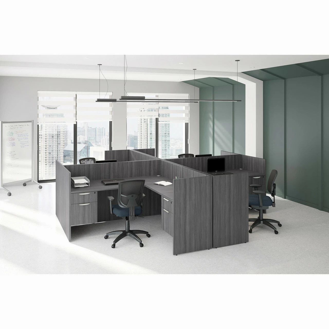 OfficeSource | CoolMesh Pro Collection | Mesh Back Task Chair With Upholstered Seat, Adjustable Arms And Black Frame 8 OfficeSource | CoolMesh Pro Collection | Mesh Back Task Chair With Upholstered Seat, Adjustable Arms And Black Frame - Image 6
