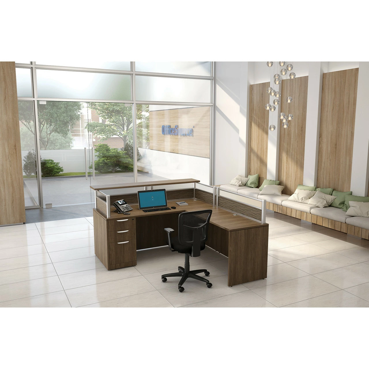 OfficeSource | CoolMesh Pro Collection | Mesh Back Task Chair With Upholstered Seat, Adjustable Arms And Black Frame 9 OfficeSource | CoolMesh Pro Collection | Mesh Back Task Chair With Upholstered Seat, Adjustable Arms And Black Frame - Image 7