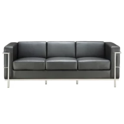 OfficeSource Madison Collection Sofa With Chrome Exposed Frame -COE DISTRIBUTING Shop per 9283blk 08 94623.1698350955