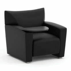 OfficeSource | Tribeca | Tribeca Club Chair With Carbonized Finished Tablet Arm