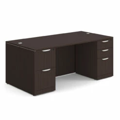 OfficeSource OS Laminate Collection Double Full Pedestal Desk - 71'' X 36'' -COE DISTRIBUTING Shop per dblfdpl101es 01 83745.1649439887