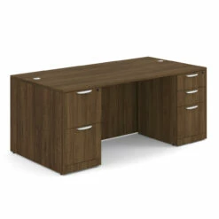 OfficeSource OS Laminate Collection Double Full Pedestal Desk - 71'' X 36'' -COE DISTRIBUTING Shop per dblfdpl101mw 01 56190.1649439887
