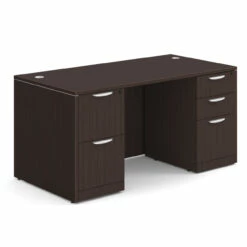OfficeSource OS Laminate Collection Double Full Pedestal Desk - 60" X 30" -COE DISTRIBUTING Shop per dblfdpl103es 01 06738.1649439914