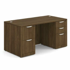 OfficeSource OS Laminate Collection Double Full Pedestal Desk - 60" X 30" -COE DISTRIBUTING Shop per dblfdpl103mw 01 35428.1649439915