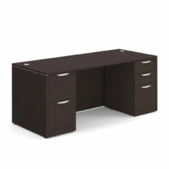 OfficeSource OS Laminate Collection Double Full Pedestal Desk - 71'' X 30'' -COE DISTRIBUTING Shop per dblfdpl105es 01 34735.1649439930