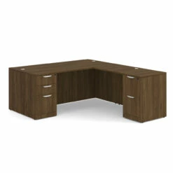 OfficeSource OS Laminate Collection Double Full Pedestal ''L'' Desk - 71'' X 36'' -COE DISTRIBUTING Shop per dblflpl101mw 01 17270.1649439975