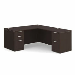 OfficeSource OS Laminate Collection Double Full Pedestal "L" Desk - 66" X 30" -COE DISTRIBUTING Shop per dblflpl102es 01 65834.1649439988