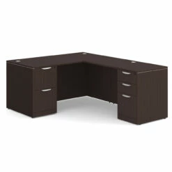 OfficeSource OS Laminate Collection Double Full Pedestal "L" Desk - 60" X 30" -COE DISTRIBUTING Shop per dblflpl103es 01 95925.1649440007