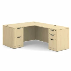 OfficeSource OS Laminate Collection Double Full Pedestal "L" Desk - 60" X 30" -COE DISTRIBUTING Shop per dblflpl103ma 01 73787.1649440007