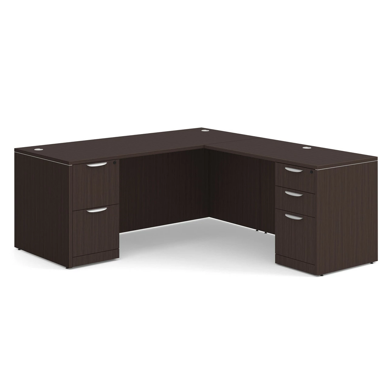 OfficeSource OS Laminate Collection Double Full Pedestal ''L'' Desk - 71'' X 30'' 6 OfficeSource OS Laminate Collection Double Full Pedestal ''L'' Desk - 71'' X 30'' - Image 4