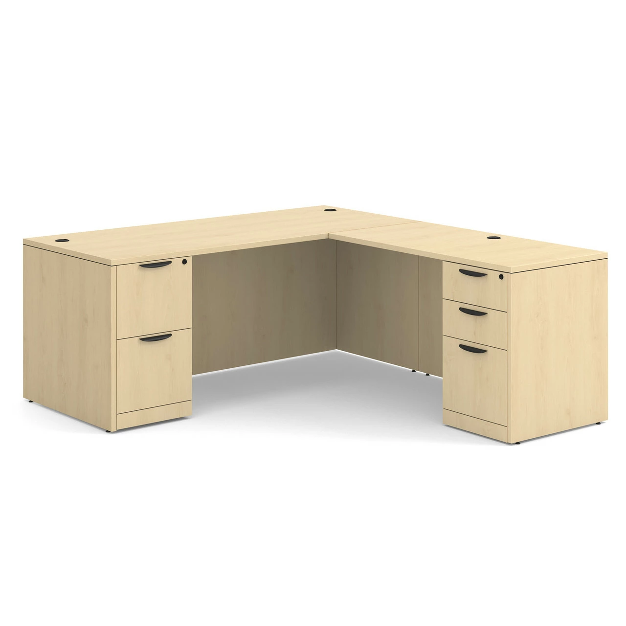 OfficeSource OS Laminate Collection Double Full Pedestal ''L'' Desk - 71'' X 30'' 7 OfficeSource OS Laminate Collection Double Full Pedestal ''L'' Desk - 71'' X 30'' - Image 5