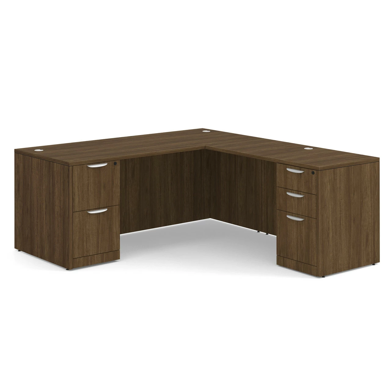 OfficeSource OS Laminate Collection Double Full Pedestal ''L'' Desk - 71'' X 30'' 9 OfficeSource OS Laminate Collection Double Full Pedestal ''L'' Desk - 71'' X 30'' - Image 7