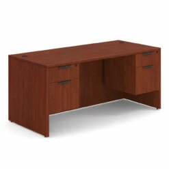 OfficeSource OS Laminate Collection Double 3/4 Pedestal Desk - 66" X 30" -COE DISTRIBUTING Shop per dblhdpl102ch 01 11097.1649440081