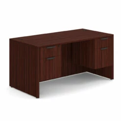 OfficeSource OS Laminate Collection Double 3/4 Pedestal Desk - 60" X 30" -COE DISTRIBUTING Shop per dblhdpl103mh 01 77556.1649440099