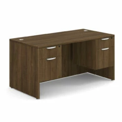OfficeSource OS Laminate Collection Double 3/4 Pedestal Desk - 60" X 30" -COE DISTRIBUTING Shop per dblhdpl103mw 01 23291.1649440099