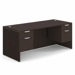 OfficeSource OS Laminate Collection Double 3/4 Pedestal Desk - 71" X 30" -COE DISTRIBUTING Shop per dblhdpl105es 01 50266.1649440115