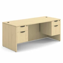 OfficeSource OS Laminate Collection Double 3/4 Pedestal Desk - 71" X 30" -COE DISTRIBUTING Shop per dblhdpl105ma 01 99373.1649440115