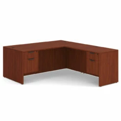 OfficeSource OS Laminate Collection Double 3/4 Pedestal ''L'' Desk - 71'' X 36'' -COE DISTRIBUTING Shop per dblhlpl101ch 01 31317.1649440242