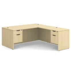 OfficeSource OS Laminate Collection Double 3/4 Pedestal ''L'' Desk - 71'' X 36'' -COE DISTRIBUTING Shop per dblhlpl101ma 01 16906.1649440242