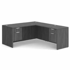 OfficeSource OS Laminate Collection Double 3/4 Pedestal "L" Desk - 66" X 30" -COE DISTRIBUTING Shop per dblhlpl102cg 01 06592.1649440256 1