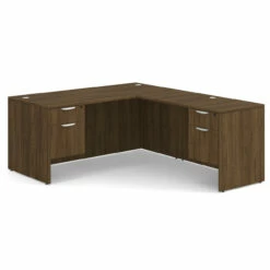 OfficeSource OS Laminate Collection Double 3/4 Pedestal "L" Desk - 66" X 30" -COE DISTRIBUTING Shop per dblhlpl102mw 01 45959.1649440256