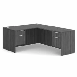 OfficeSource OS Laminate Collection Double 3/4 Pedestal ''L'' Desk - 60'' X 30''