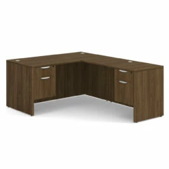 OfficeSource OS Laminate Collection Double 3/4 Pedestal ''L'' Desk - 60'' X 30'' -COE DISTRIBUTING Shop per dblhlpl103mw 01 80652.1649440273
