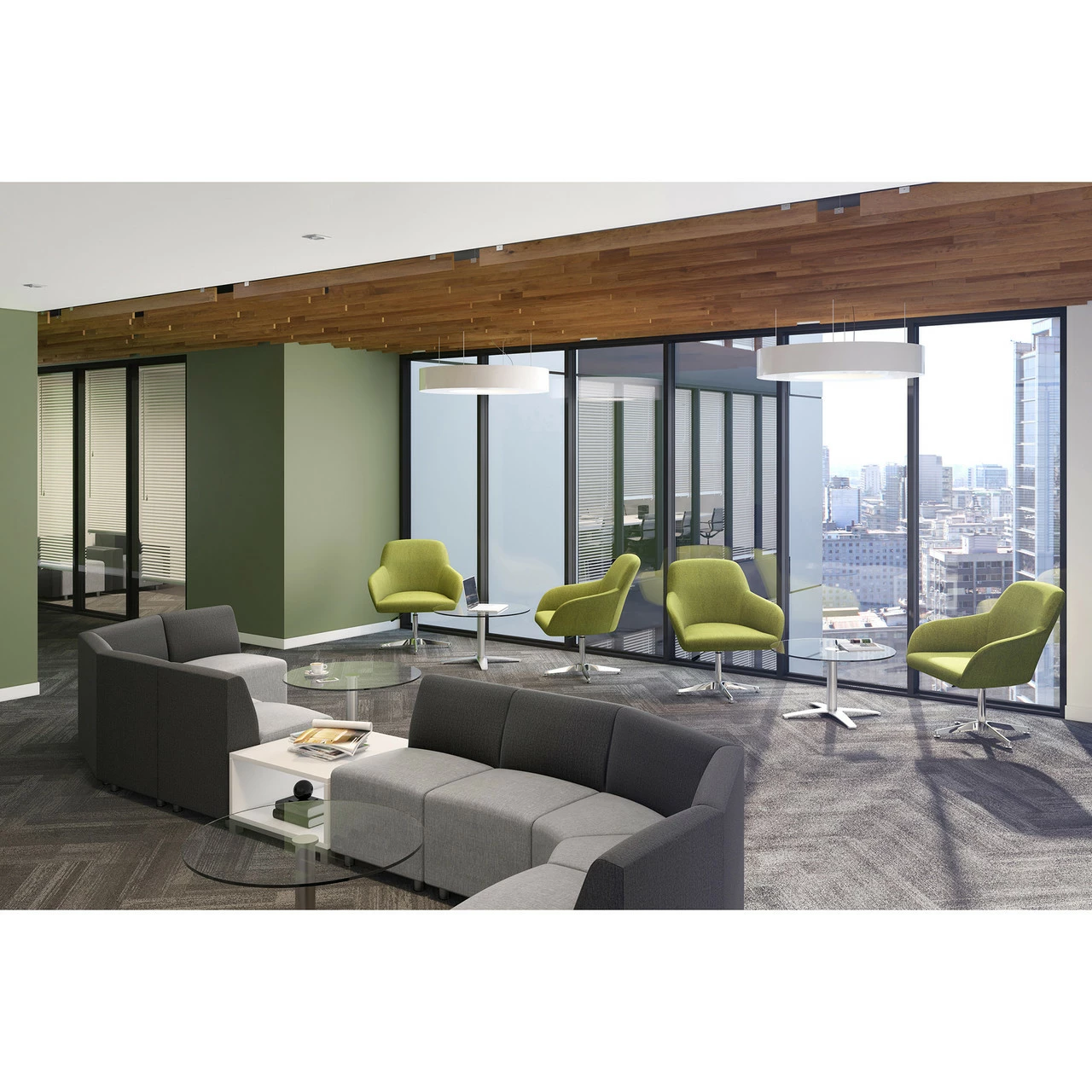 OfficeSource | OS Reception Tables | 24" Round Clear Glass Top - Requires Base 6 OfficeSource | OS Reception Tables | 24" Round Clear Glass Top - Requires Base - Image 4