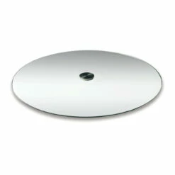 OfficeSource OS Reception Tables 36" Round Clear Glass Top