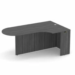 OfficeSource | OS Laminate | Bullet With Right Corner Extension - Top And Modesty Panel Only