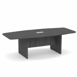 OfficeSource | OS Conference Tables | Boat Shaped Conference Table With Slab Base - 95"