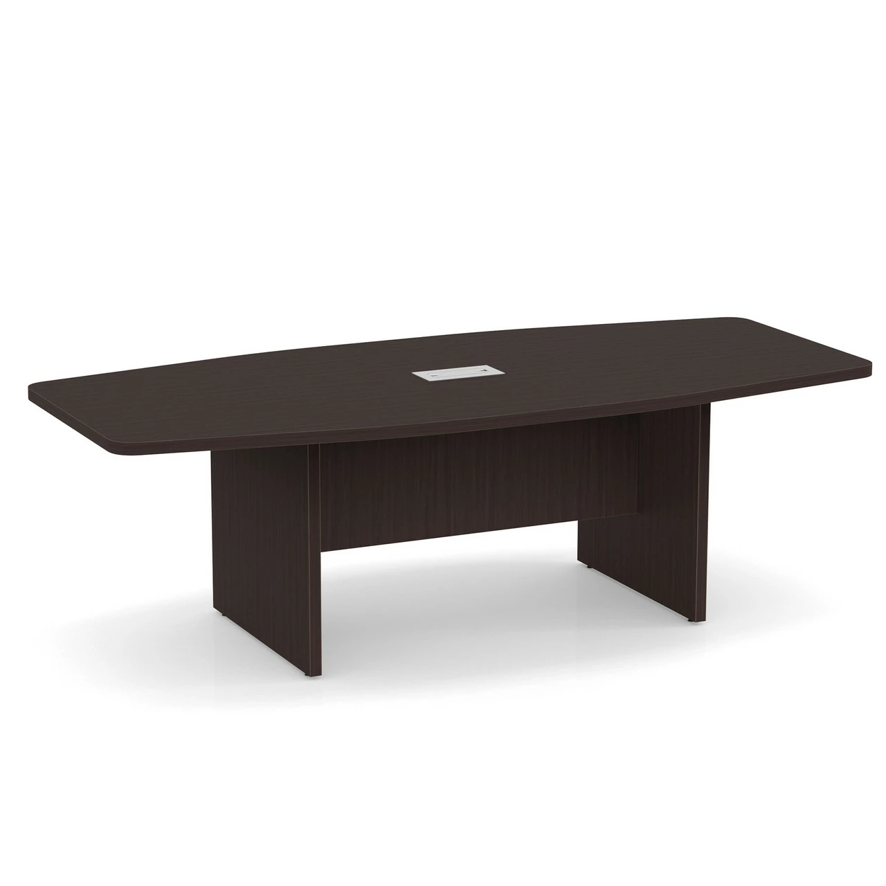OfficeSource | OS Conference Tables | Boat Shaped Conference Table With Slab Base - 95" 4 OfficeSource | OS Conference Tables | Boat Shaped Conference Table With Slab Base - 95" - Image 2