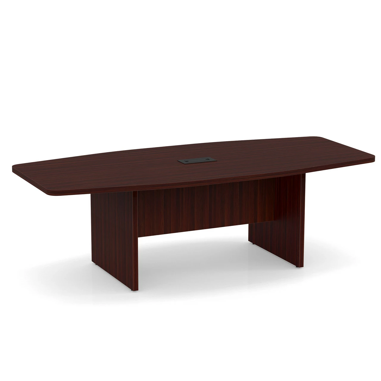 OfficeSource | OS Conference Tables | Boat Shaped Conference Table With Slab Base - 95" 7 OfficeSource | OS Conference Tables | Boat Shaped Conference Table With Slab Base - 95" - Image 5