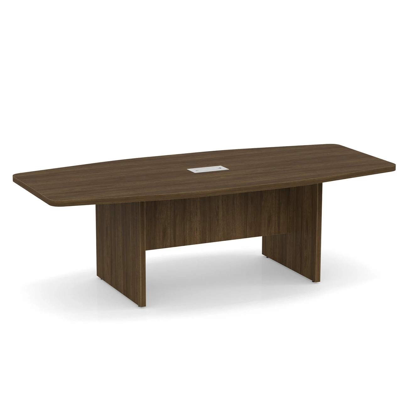 OfficeSource | OS Conference Tables | Boat Shaped Conference Table With Slab Base - 95" 8 OfficeSource | OS Conference Tables | Boat Shaped Conference Table With Slab Base - 95" - Image 6