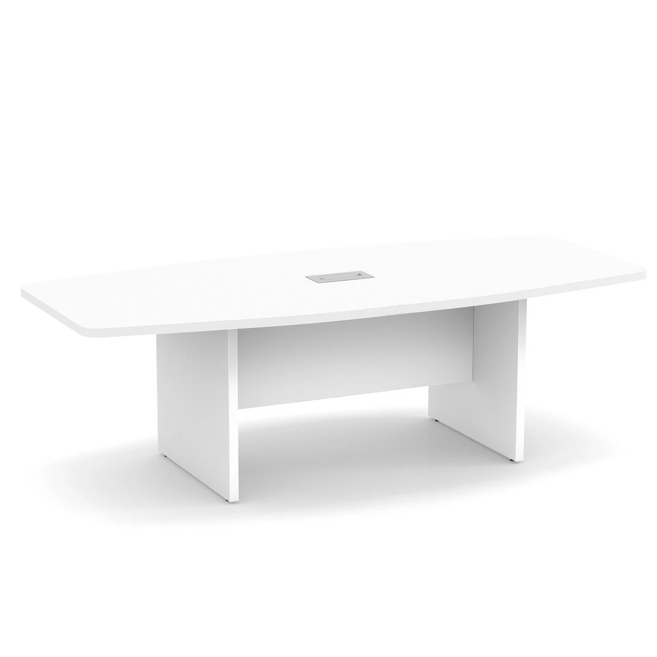 OfficeSource | OS Conference Tables | Boat Shaped Conference Table With Slab Base - 95" 9 OfficeSource | OS Conference Tables | Boat Shaped Conference Table With Slab Base - 95" - Image 7