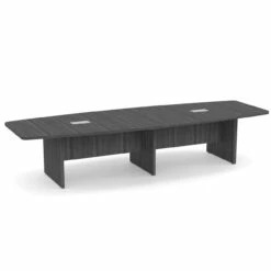 OfficeSource OS Conference Tables Boat Shaped Conference Table With Slab Base
