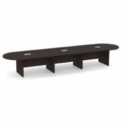 OfficeSource | OS Laminate Conference Tables | Expandable Racetrack Conference Table With Slab Base - 16' -COE DISTRIBUTING Shop per plc16es 01 64633.1643057296