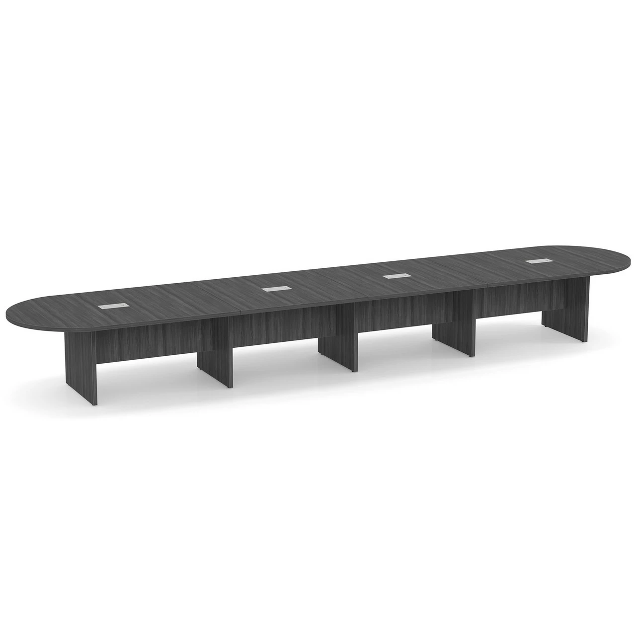 OfficeSource | OS Laminate Conference Tables | Expandable Racetrack Conference Table With Slab Base - 20' 3 OfficeSource | OS Laminate Conference Tables | Expandable Racetrack Conference Table With Slab Base - 20'