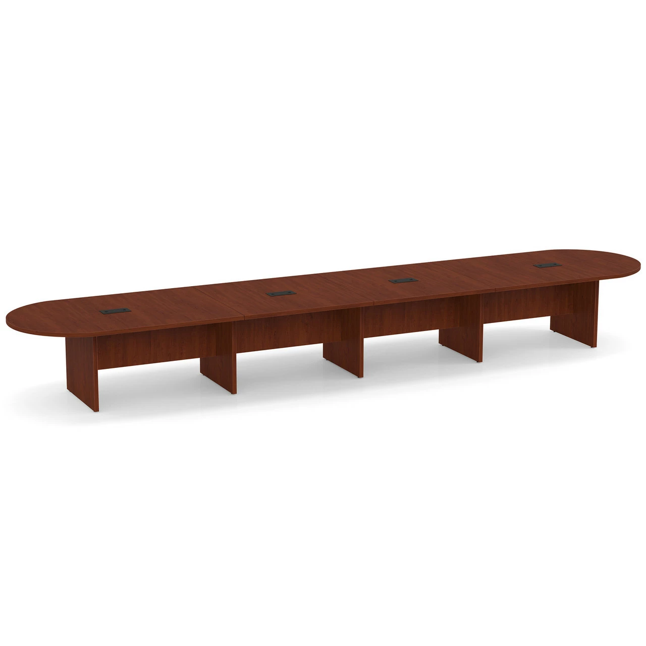 OfficeSource | OS Laminate Conference Tables | Expandable Racetrack Conference Table With Slab Base - 20' 4 OfficeSource | OS Laminate Conference Tables | Expandable Racetrack Conference Table With Slab Base - 20' - Image 2