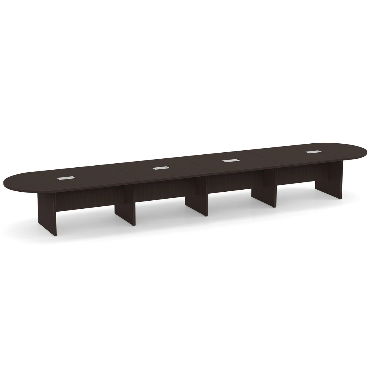 OfficeSource | OS Laminate Conference Tables | Expandable Racetrack Conference Table With Slab Base - 20' 5 OfficeSource | OS Laminate Conference Tables | Expandable Racetrack Conference Table With Slab Base - 20' - Image 3