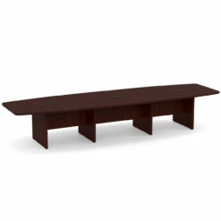 OfficeSource | OS Laminate Conference Tables | Expandable Boat Shaped Conference Table With Slab Base - 14' -COE DISTRIBUTING Shop per plcb14mh 01 39126.1643738143