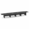 OfficeSource | OS Laminate Conference Tables | Expandable Boat Shaped Conference Table With Slab Base - 19.9' -COE DISTRIBUTING Shop per plcb20cg 01 14561.1643738235