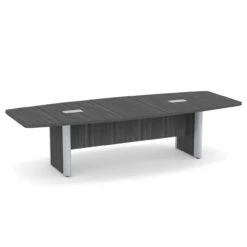 OfficeSource | OS Conference Tables | Boat Shaped Conference Table With Elliptical Base - 10'